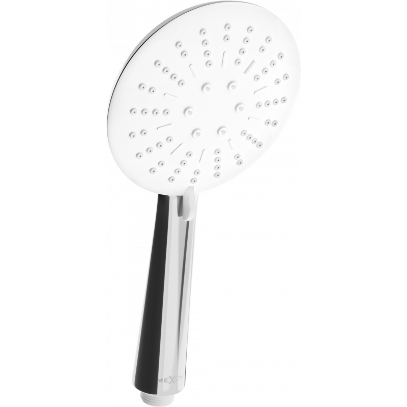 Mexen R-67 3-function shower handle, chrome/white - 79567-00