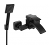Mexen Libra R45 badkraan met douche set, zwart - 74513R45-70