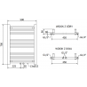 Mexen Mars Elektrischer Heizkörper 700 x 500 mm, 300 W, schwarz - W110-0700-500-2300-70