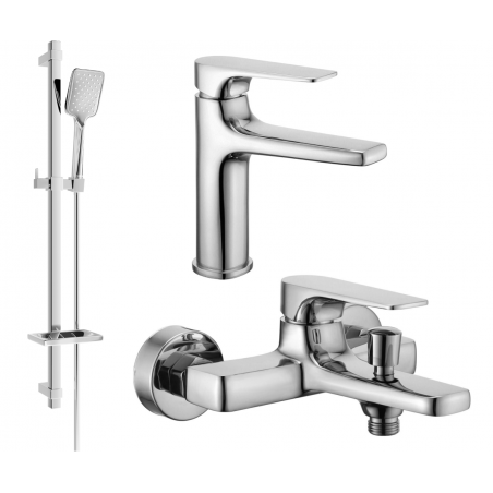 Mexen Lynx DQ62 badkar set, krom - 745903DQ62-00