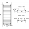 Mexen Mars radiador eléctrico 900 x 400 mm, 300 W, negro - W110-0900-400-2300-70