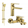 Mexen Lynx DQ62 bathtub set, gold - 745903DQ62-50