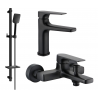 Mexen Lynx DQ62 Bath Set, Black - 745903DQ62-70