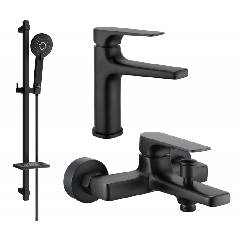 Mexen Lynx DQ40 conjunto de bañera, negro - 745903DQ40-70