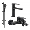 Mexen Lynx DQ40 Bathtub Set, Black - 745903DQ40-70