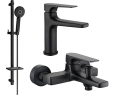 Mexen Lynx DQ40 conjunto de baño, negro - 745903DQ40-70