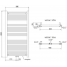 Mexen Mars grzejnik elektryczny 1200 x 600 mm, 600 W, czarny - W110-1200-600-2600-70