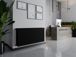 Mexen CH30 Radiateur d'hygiène plat 900 x 1400 mm, raccordement latéral, 2890 W, noir - W430H-090-140-70