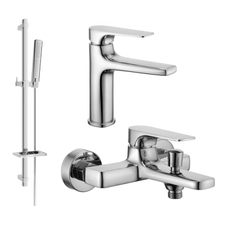 Mexen Lynx DQ72 conjunto de bañera, cromo - 745903DQ72-00