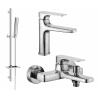 Mexen Lynx DQ72 bathtub set, chrome - 745903DQ72-00