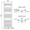 Mexen Mars grzejnik elektryczny 1500 x 500 mm, 600 W, czarny - W110-1500-500-2600-70