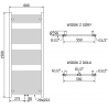 Mexen Mars Elektrischer Heizkörper 1500 x 600 mm, 600 W, Chrom - W110-1500-600-2600-01