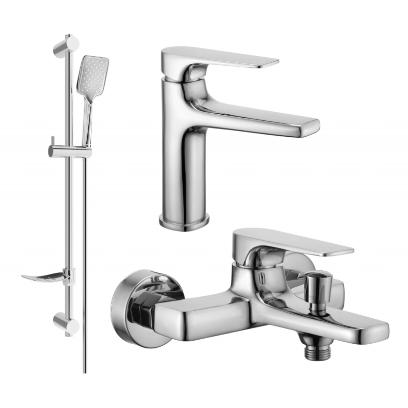 Mexen Lynx DF62 bath set, chrome - 745903DF62-00