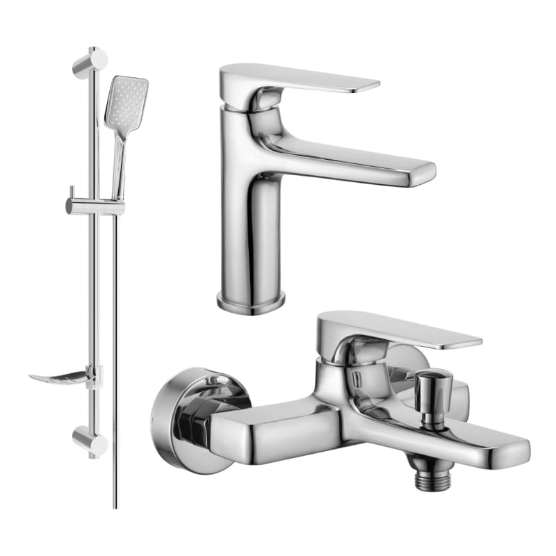 Mexen Lynx DF62 Bathtub Set, Chrome - 745903DF62-00