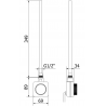 Mexen Mars Elektroheizkörper 700 x 400 mm, 300 W, weiß - W110-0700-400-6300-20