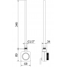 Mexen Mars radiador eléctrico 900 x 400 mm, 300 W, blanco - W110-0900-400-6300-20