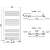 Mexen Mars radiador eléctrico 900 x 500 mm, 400 W, blanco - W110-0900-500-6400-20