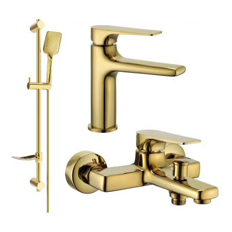 Mexen Lynx DF62 Badewannen-Set, gold - 745903DF62-50