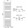 Mexen Mars radiador eléctrico 1800 x 500 mm, 900 W, blanco - W110-1800-500-6900-20
