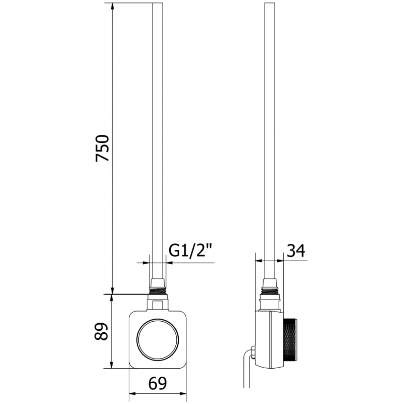 Mexen Mars grzejnik elektryczny 1800 x 600 mm, 900 W, czarny - W110-1800-600-6900-70