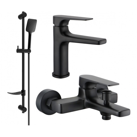 Mexen Lynx DF62 set za kadu, crni - 745903DF62-70