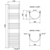Mexen Eros radiador eléctrico 1200 x 318 mm, 300 W, cromo - W112-1200-318-2300-01