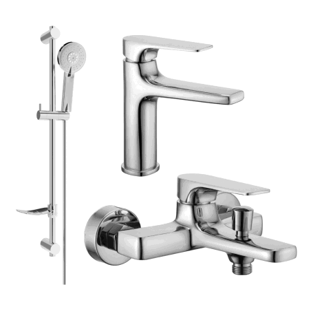 Mexen Lynx DF40 vannikomplekt, kroom - 745903DF40-00
