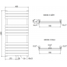 Mexen Jowisz električni radijator 1200 x 600 mm, 600 W, crni - W107-1200-600-2600-70