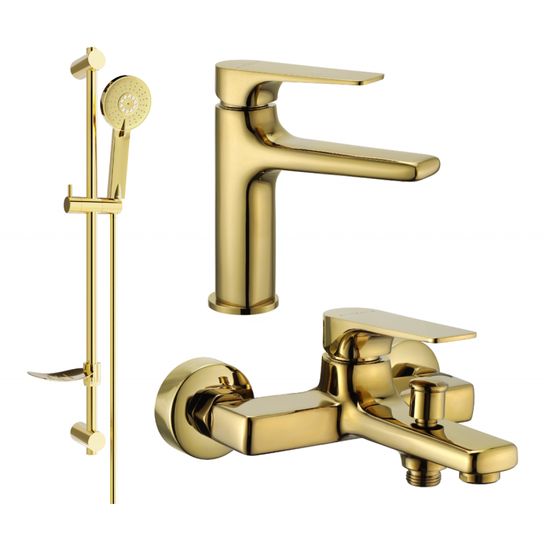 Mexen Lynx DF40 Bath Set, Gold - 745903DF40-50