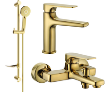 Mexen Lynx DF40 Badewannen-Set, Gold - 745903DF40-50