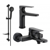 Mexen Lynx DF40 bathtub set, black - 745903DF40-70