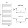 Mexen Apollo radiador eléctrico 1210 x 550 mm, 600 W, blanco - W117-1210-550-2600-20