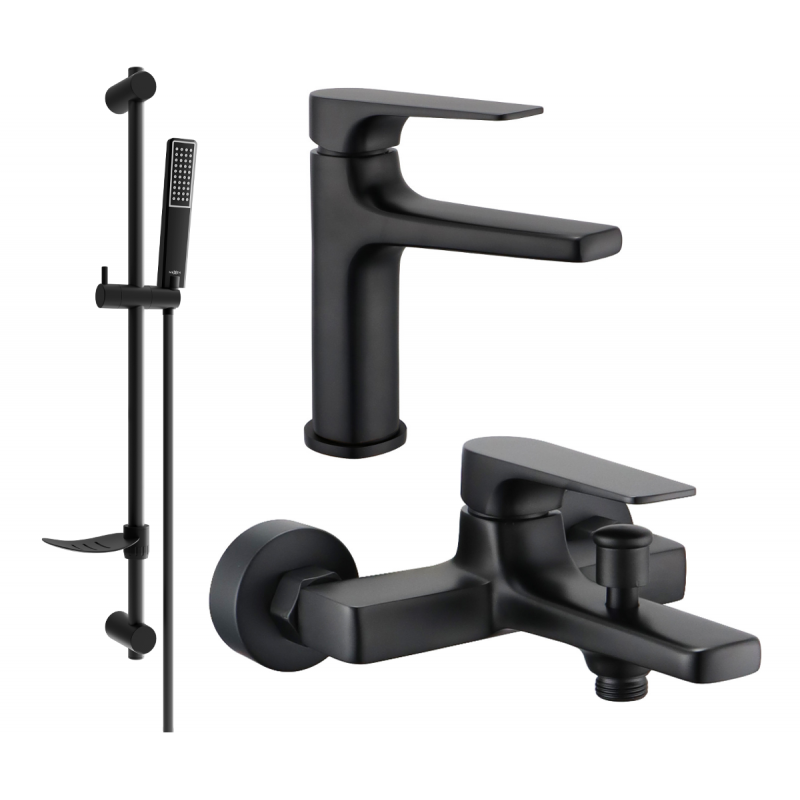 Mexen Lynx DF72 conjunto de baño, negro - 745903DF72-70