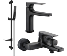 Mexen Lynx DF72 Badewannenset, schwarz - 745903DF72-70