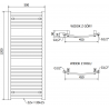 Mexen Helios elektriline radiaator 1200 x 500 mm, 600 W, must - W103-1200-500-2600-70
