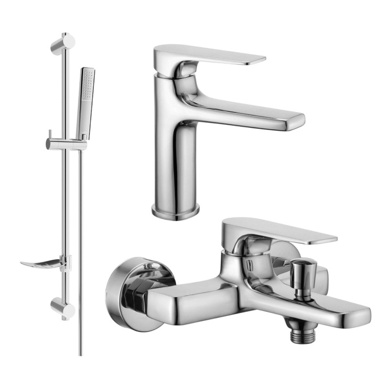 Mexen Lynx DF72 Bathtub Set, Chrome - 745903DF72-00