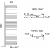Mexen Helios elektriradiaator 1500 x 500 mm, 900 W, valge - W103-1500-500-2900-20