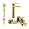 Mexen Lynx DQ62 Bathtub Set, Gold - 745913DQ62-50