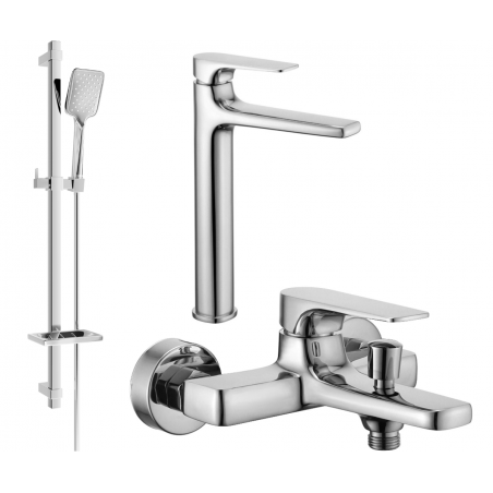 Mexen Lynx DQ62 ensemble de baignoire, chrome - 745913DQ62-00