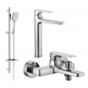 Mexen Lynx DQ62 Bath Set, Chrome - 745913DQ62-00