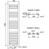 Mexen Hades radiador eléctrico 1500 x 400 mm, 600 W, blanco - W104-1500-400-2600-20