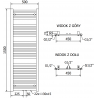 Mexen Hades grzejnik elektryczny 1500 x 500 mm, 600 W, chrom - W104-1500-500-2600-01