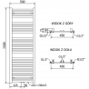 Mexen Hades radiador eléctrico 1500 x 500 mm, 900 W, blanco - W104-1500-500-2900-20
