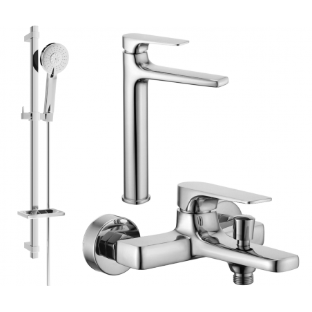 Mexen Lynx DQ40 conjunto de bañera, cromo - 745913DQ40-00