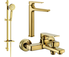 Mexen Lynx DQ40 conjunto de baño, dorado - 745913DQ40-50