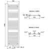 Mexen Hades radiador eléctrico 1800 x 500 mm, 900 W, negro - W104-1800-500-2900-70