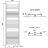 Mexen Hades električni radijator 1800 x 600 mm, 900 W, bijeli - W104-1800-600-2900-20