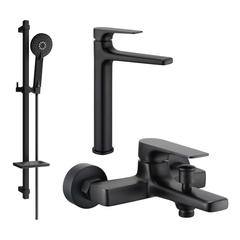 Mexen Lynx DQ40 vannitoa komplekt, must - 745913DQ40-70
