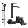 Mexen Lynx DQ40 Badewannenset, schwarz - 745913DQ40-70