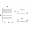 Mexen Uran grzejnik elektryczny 800 x 600 mm, 300 W, chrom - W105-0800-600-2300-01